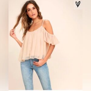 NWT Lulus Off The Shoulder Blouse